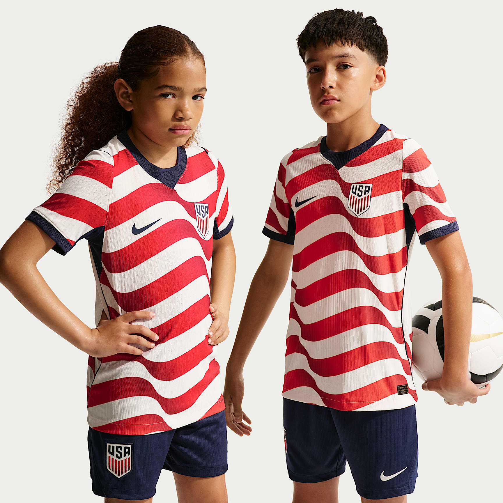 USMNT 2026 Match Home Big Kids' Nike Aero-FIT Soccer Authentic
